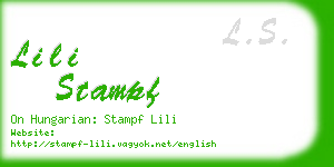 lili stampf business card